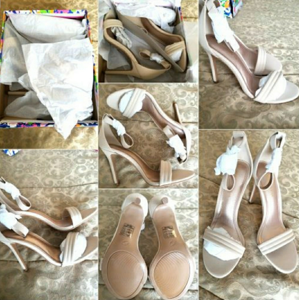 Emily Nude Single Strap Heels